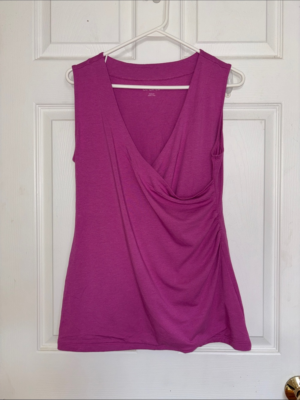 Soft Surroundings Sleeveless Draped V-Neck Top